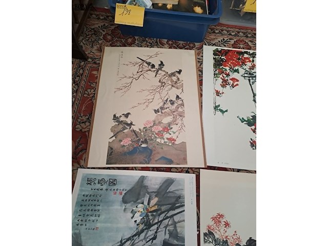 Lot 151 - vintage prenten chinese kunst + map met diverse prenten - afbeelding 2 van  4