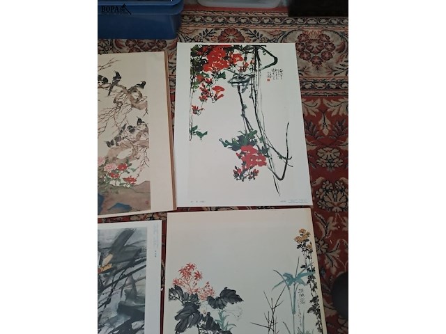 Lot 151 - vintage prenten chinese kunst + map met diverse prenten - afbeelding 3 van  4