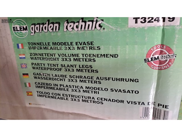 Lot 151 - zonnetent, nieuw in doos 3 meter op 3 meter - afbeelding 3 van  3
