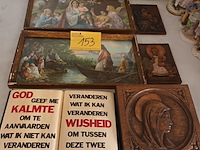 Lot 153 - devotie kaders en spreuk. 6 stuks - afbeelding 1 van  5
