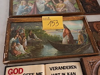 Lot 153 - devotie kaders en spreuk. 6 stuks - afbeelding 3 van  5