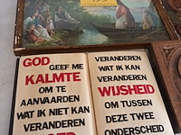 Lot 153 - devotie kaders en spreuk. 6 stuks - afbeelding 4 van  5