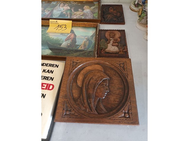 Lot 153 - devotie kaders en spreuk. 6 stuks - afbeelding 5 van  5