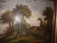 Lot 153 - schilderij koeien aan het water - afbeelding 4 van  4