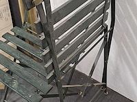 Lot 153 - set opvouwbare groene bistrostoelen, 2 stuks - afbeelding 4 van  4