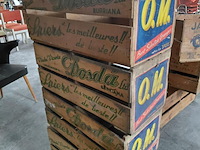 Lot 153 - vintage sinaasappelkratten in hout - 5 stuks - afbeelding 3 van  3