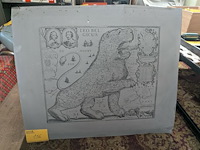 Lot 156 - drukplaat - les belgicus familia et patria handzame - afbeelding 1 van  1