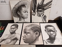 Lot 158 - afrikaanse kunst. 12 stuks - afbeelding 2 van  4