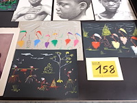 Lot 158 - afrikaanse kunst. 12 stuks - afbeelding 3 van  4
