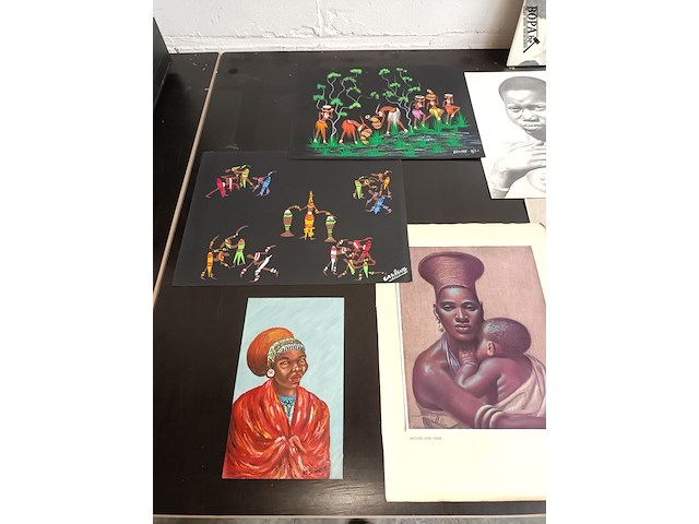 Lot 158 - afrikaanse kunst. 12 stuks - afbeelding 4 van  4