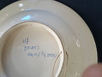 Lot 158 - handgeschilderd bordje 'dentergem' in delfts blauw - afbeelding 2 van  2