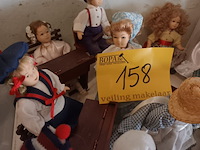 Lot 158 - porselein miniatuurpopjes. 20 stuks - afbeelding 3 van  5