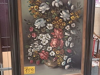 Lot 159 - schilderij bloemen - afbeelding 1 van  4