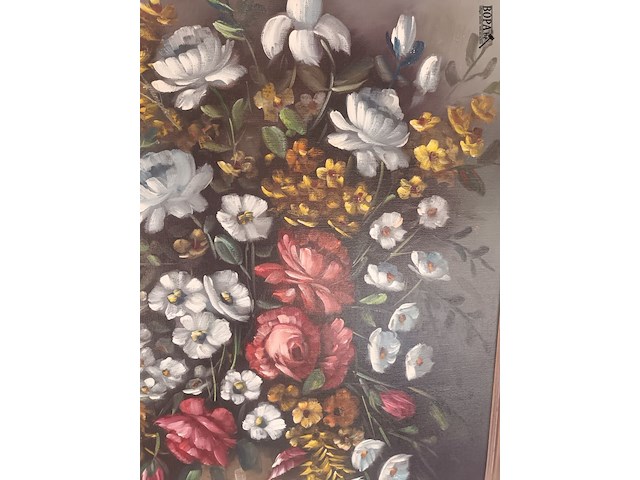 Lot 159 - schilderij bloemen - afbeelding 3 van  4