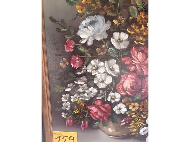 Lot 159 - schilderij bloemen - afbeelding 4 van  4