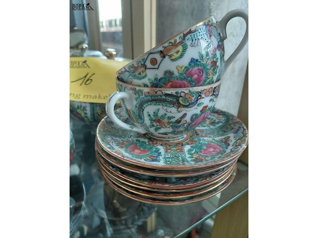 Lot 16 - antiek chinees theeservies compleet - afbeelding 2 van  4