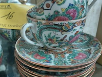 Lot 16 - antiek chinees theeservies compleet - afbeelding 2 van  4