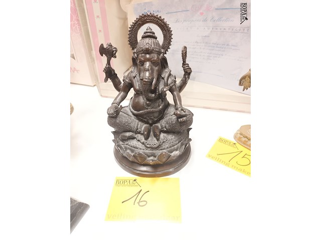 Lot 16 - bronze beeld ganesha - afbeelding 1 van  4