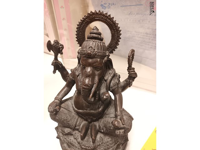 Lot 16 - bronze beeld ganesha - afbeelding 2 van  4