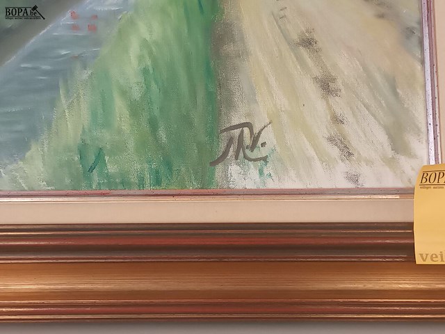 Lot 16 - schilderij met hoeve - afbeelding 2 van  3