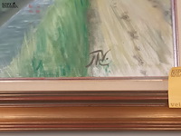 Lot 16 - schilderij met hoeve - afbeelding 2 van  3