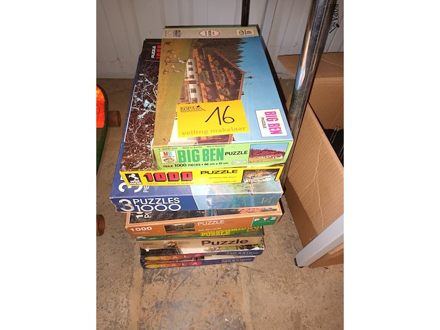 Lot 16 - vintage puzzels. 9 stuks - afbeelding 1 van  4