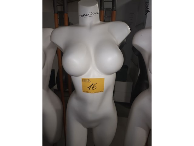 Lot 16 - witte torso vrouw op voet - afbeelding 1 van  3