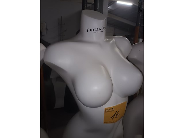 Lot 16 - witte torso vrouw op voet - afbeelding 3 van  3