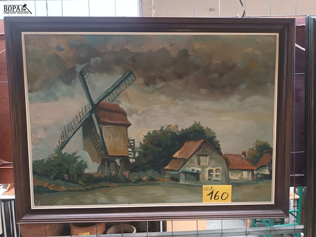 Lot 160 - schilderij molen - afbeelding 1 van  4