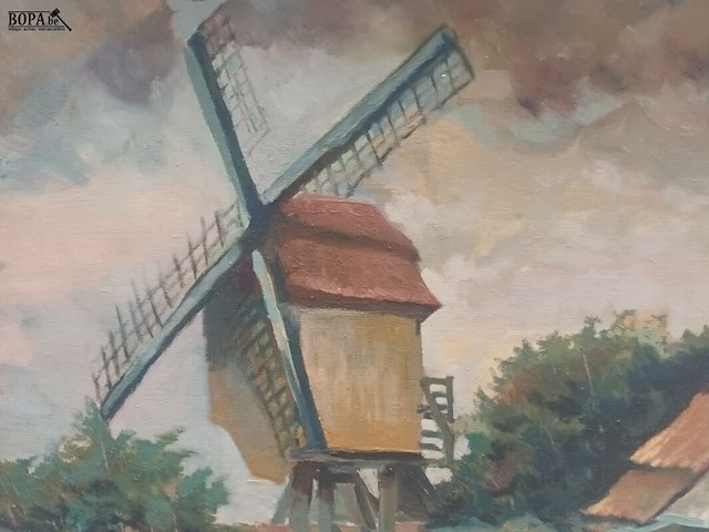Lot 160 - schilderij molen - afbeelding 2 van  4