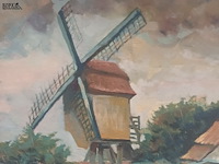 Lot 160 - schilderij molen - afbeelding 2 van  4