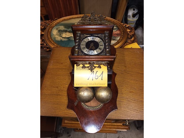 Lot 161 - antieke wandklok - afbeelding 1 van  4