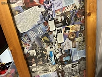 Lot 161 - grote houten wandlijst met collage blues/jazz - afbeelding 3 van  5