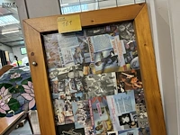 Lot 161 - grote houten wandlijst met collage blues/jazz - afbeelding 5 van  5