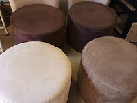 Lot 161 - zetel en poef. 4 stuks - afbeelding 1 van  4