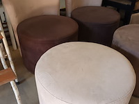 Lot 161 - zetel en poef. 4 stuks - afbeelding 2 van  4