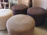 Lot 161 - zetel en poef. 4 stuks - afbeelding 3 van  4