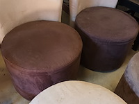 Lot 161 - zetel en poef. 4 stuks - afbeelding 4 van  4
