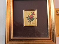 Lot 162 - miniatuur kaders met bloemen. 3 stuks - afbeelding 2 van  4