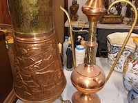 Lot 163 - paraplubak en kan in koper. 2 stuks