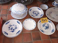 Lot 164 - antiek wit-blauw porselein. 22 stuks - afbeelding 2 van  4