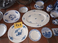 Lot 164 - antiek wit-blauw porselein. 22 stuks - afbeelding 3 van  4