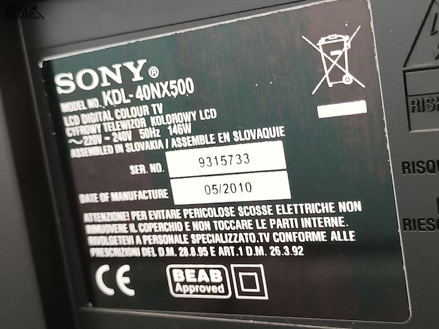 Lot 164 - tv sony - afbeelding 3 van  4