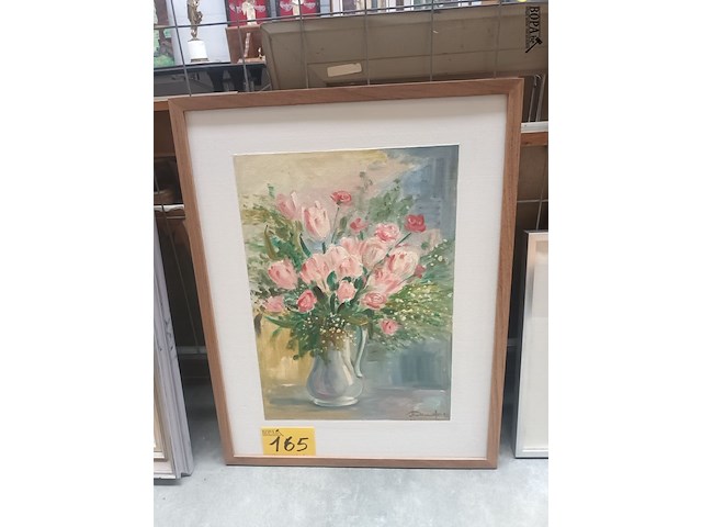 Lot 165 - kader bloemen - afbeelding 1 van  3