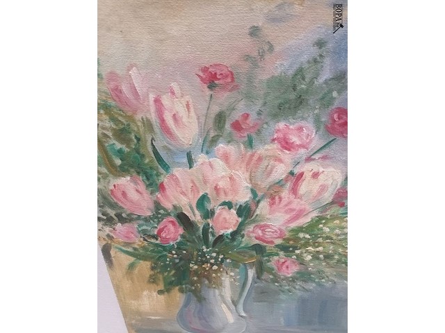 Lot 165 - kader bloemen - afbeelding 2 van  3