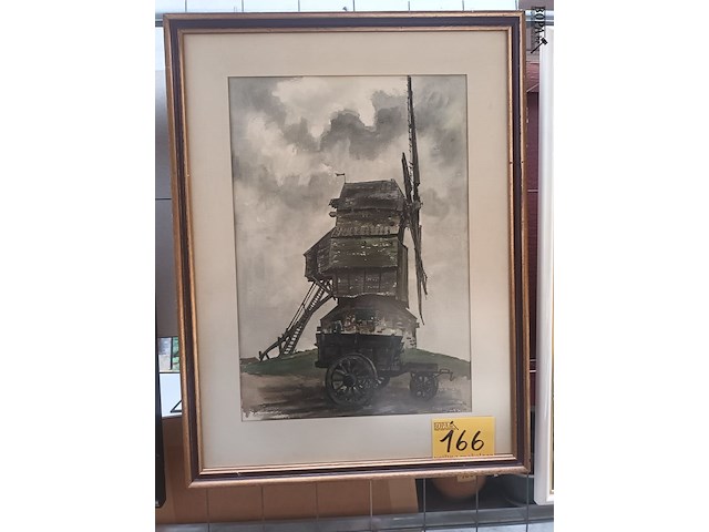 Lot 166 - kader molen - afbeelding 1 van  4