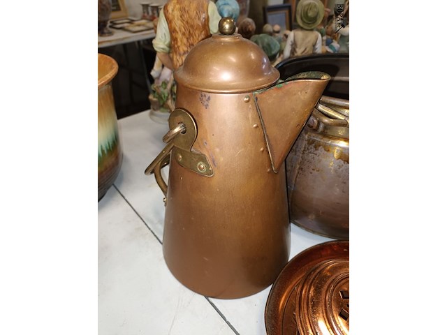 Lot 166 - koperen decoratie. 5 stuks - afbeelding 2 van  5