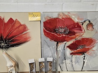 Lot 166 - stilleven op doek 2 stuks - afbeelding 1 van  3