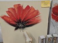 Lot 166 - stilleven op doek 2 stuks - afbeelding 2 van  3