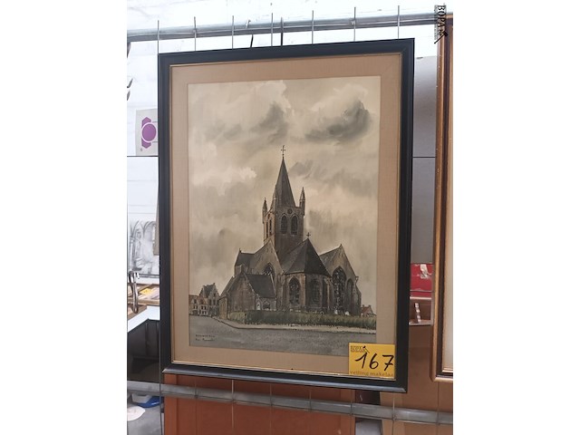 Lot 167 - kader kerk - afbeelding 1 van  3